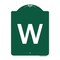 Signmission Designer Series Sign-Sign W/ Letter W, Green & White Aluminum Sign, 18" x 24", GW-1824-22920 A-DES-GW-1824-22920 - alternate 1